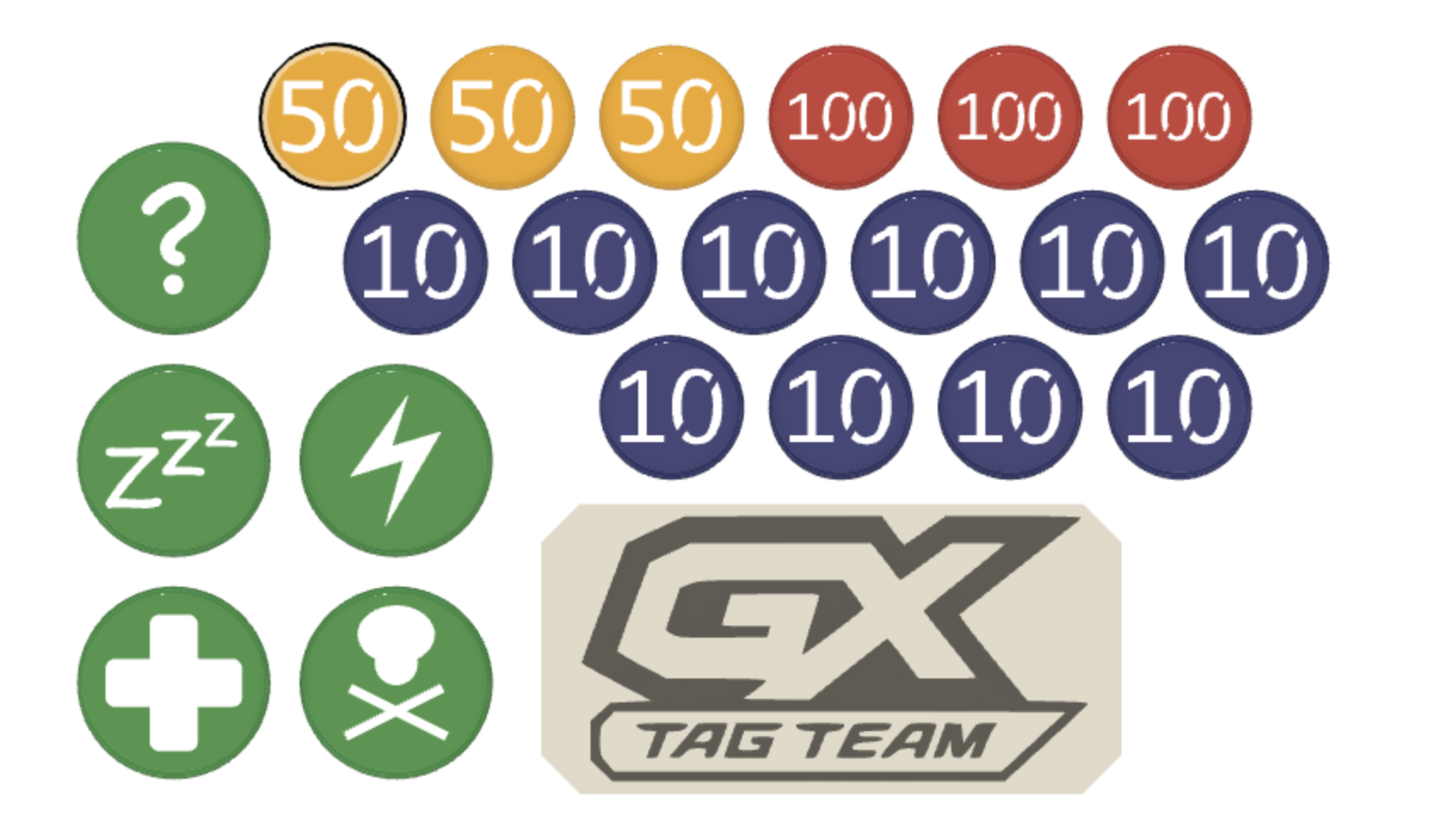 Pokemon TCG damage special condition GX counters markers by cosmiccat ...