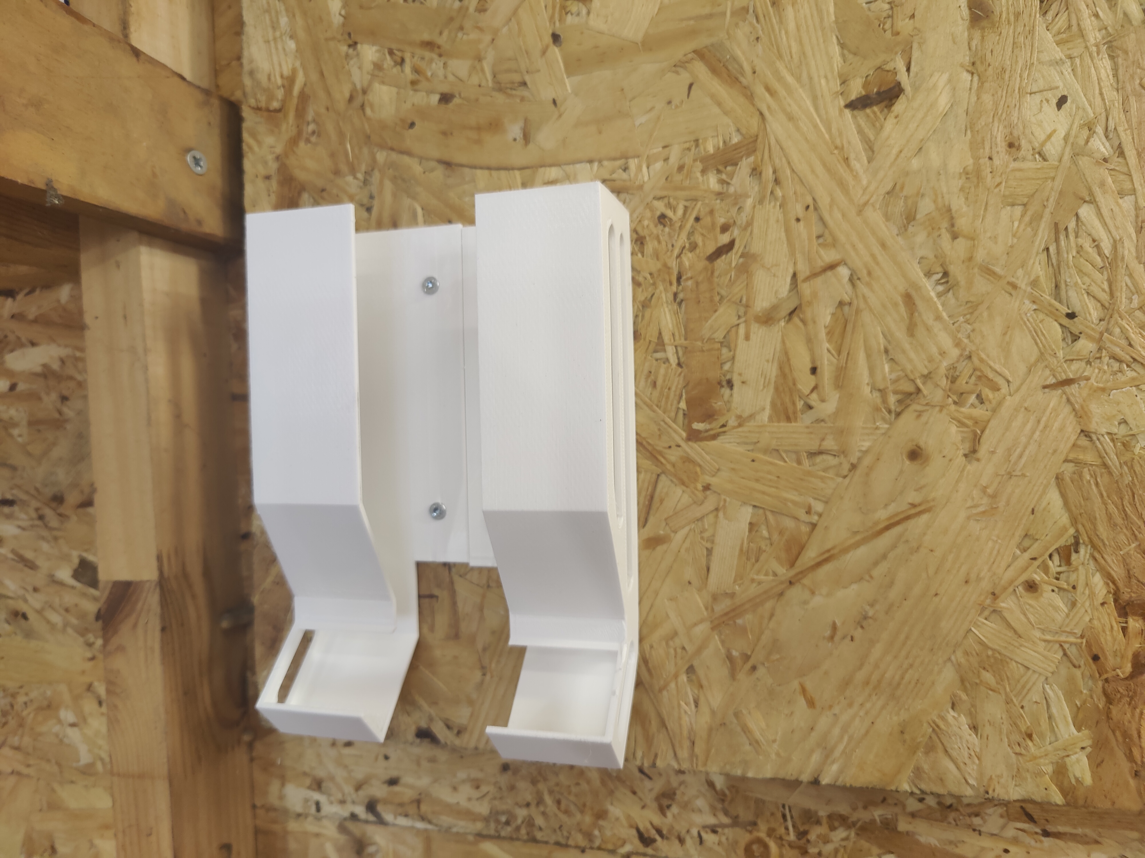 Glue stick holder with screw holes
