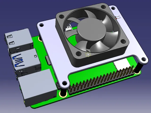 RASPBERRY PI 4B - 4040 FAN MOUNT PLATE