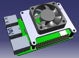 RASPBERRY PI 4B - 4040 FAN MOUNT PLATE