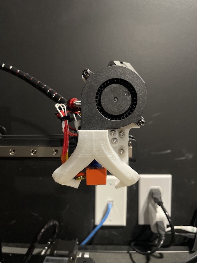 KP3S Print Head With Claw Duct, Stock Fans - V6, Superfly Extruder ...