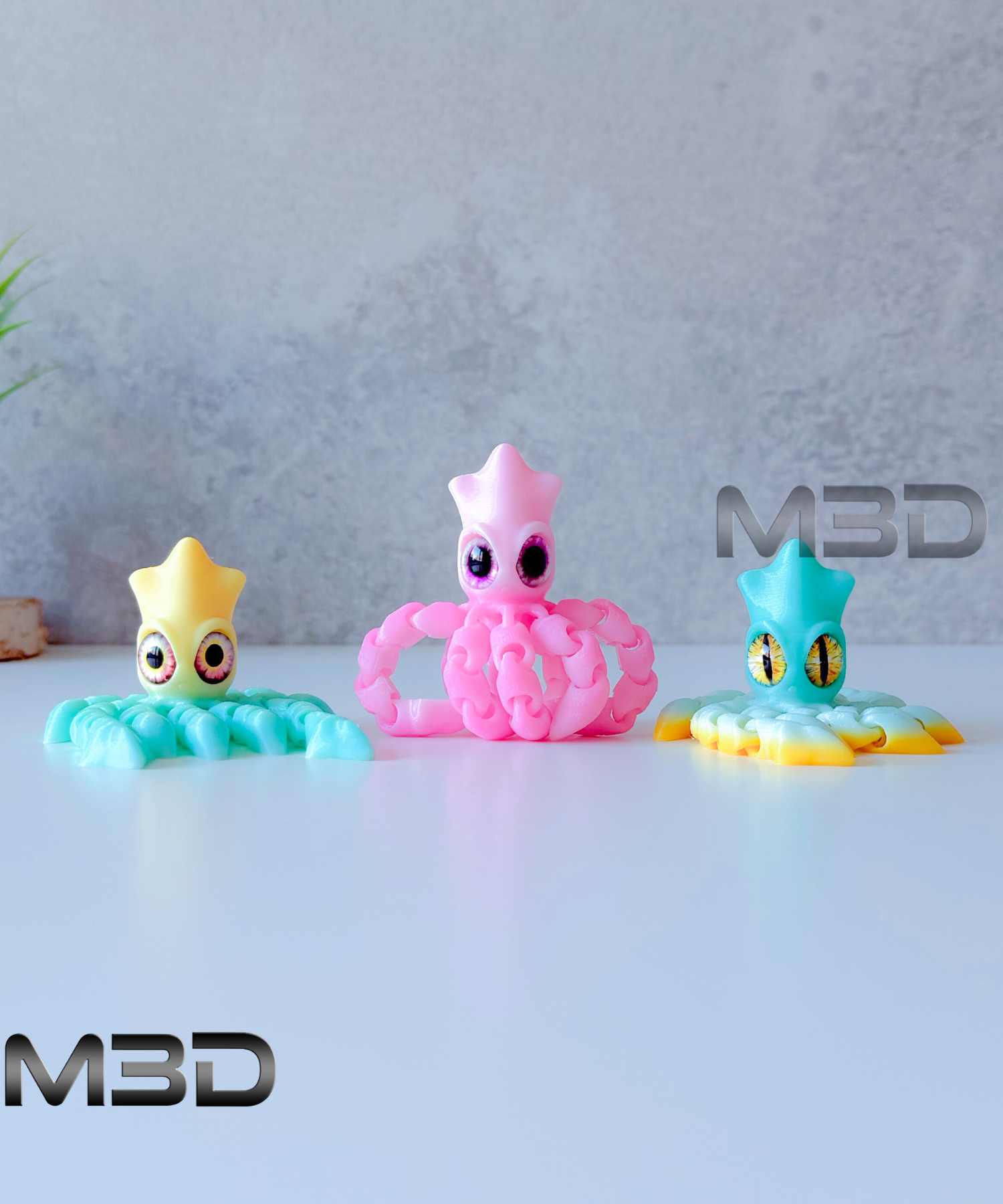 Flexi Grumpy Squid / no supports / 3mf included — miniatura 3