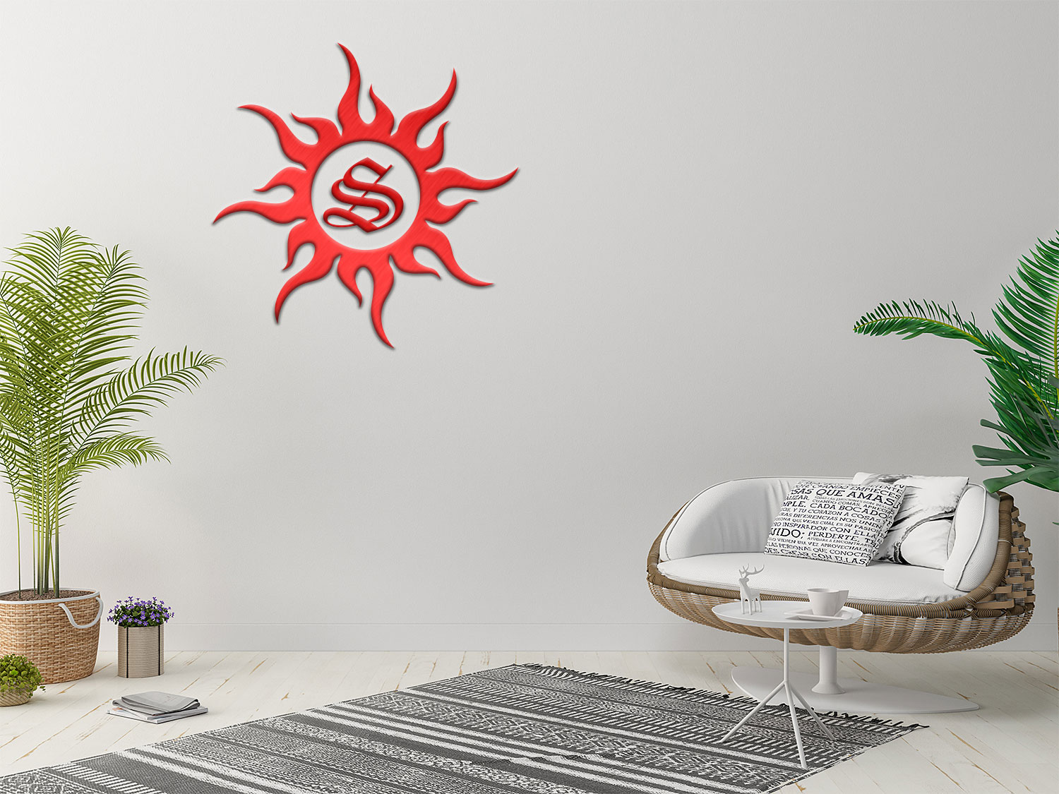 Sun tribal design wall decor