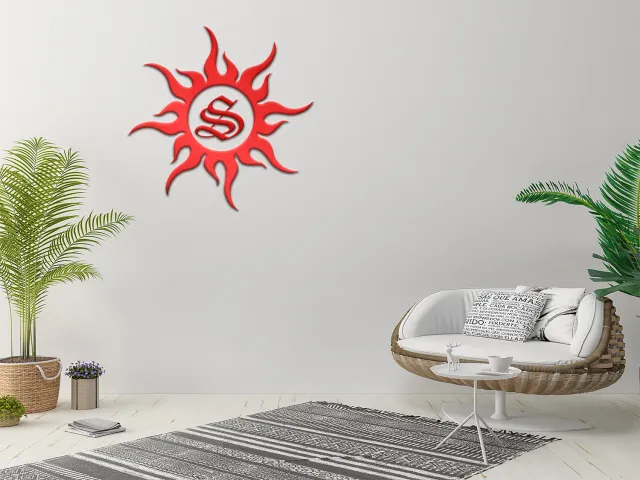 Sun tribal design wall decor