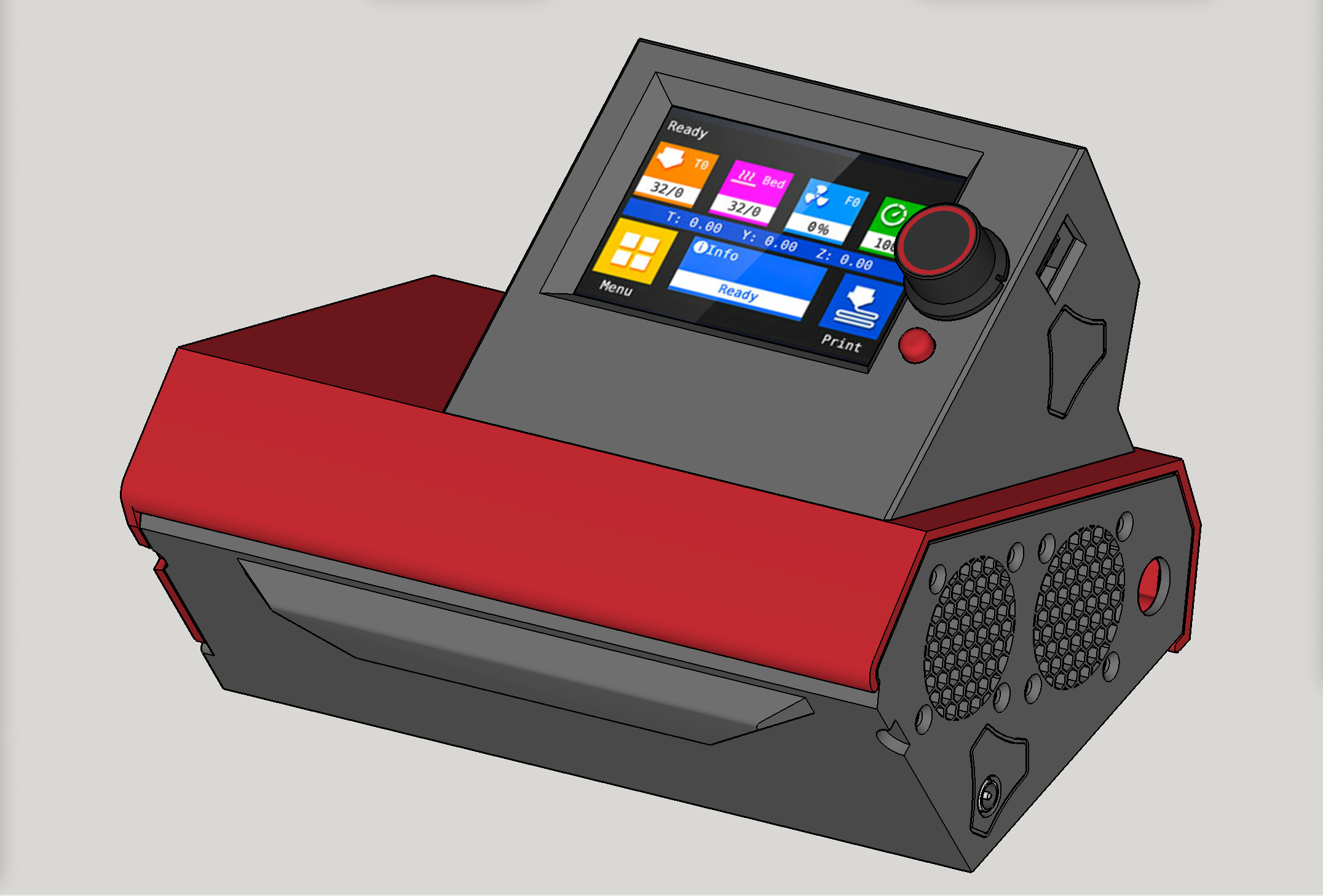 LowRider 3 CNC - control box case for BTT SKR Pro 1.2 board and a BTT TFT35 (NON-E3) touchscreen (v1.3.1)