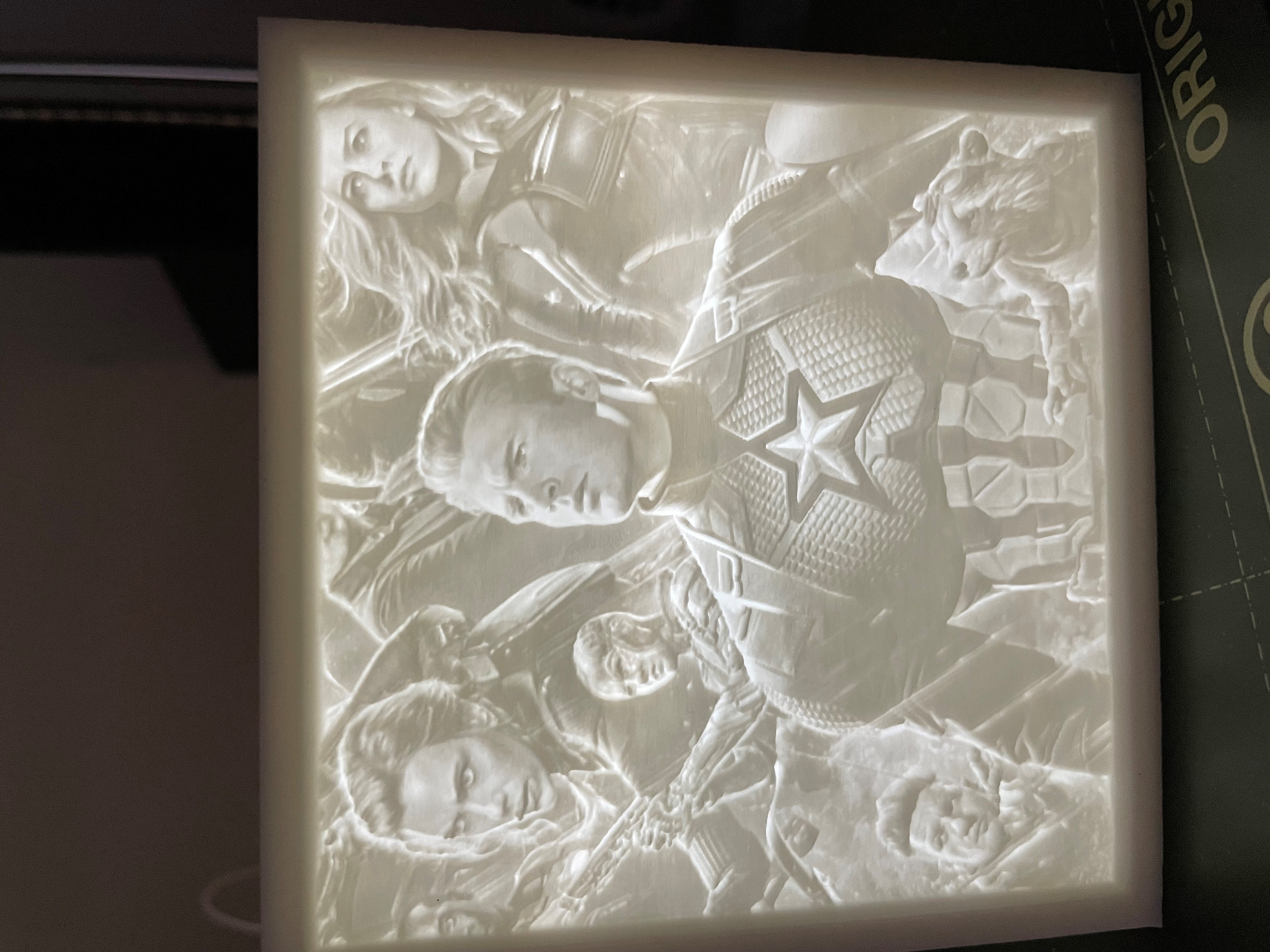 Marvel Avengers Lithophane box