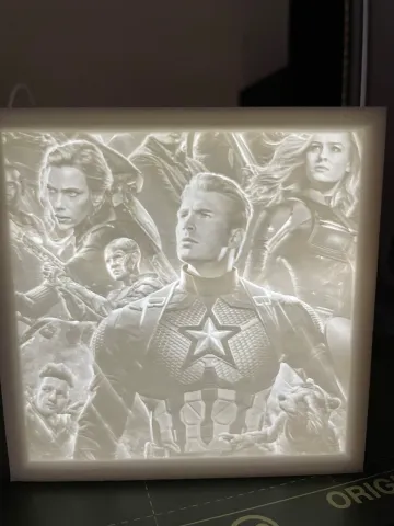 Marvel Avengers Lithophane box