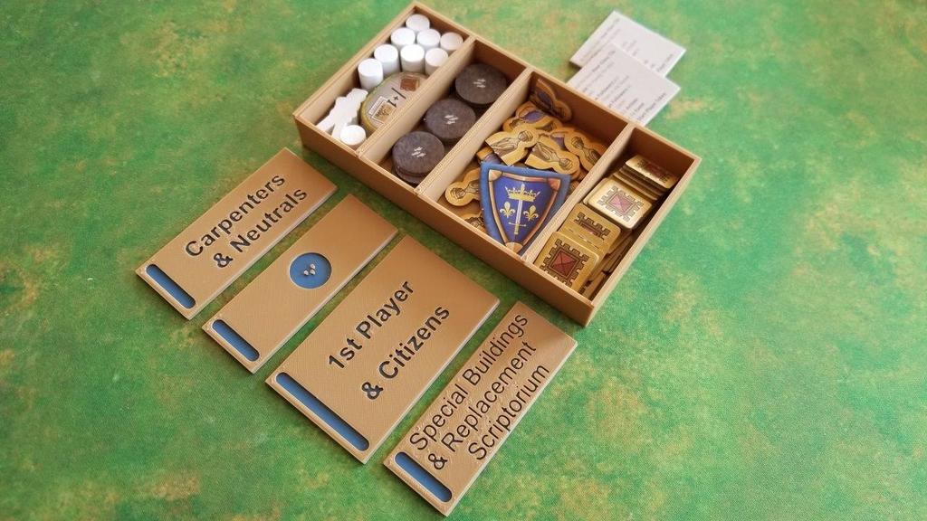 Orleans Ultimate Insert / Organizer + Fits All Expansions + GeekUp Bits -  TMG edition by Mrgigg, Download free STL model