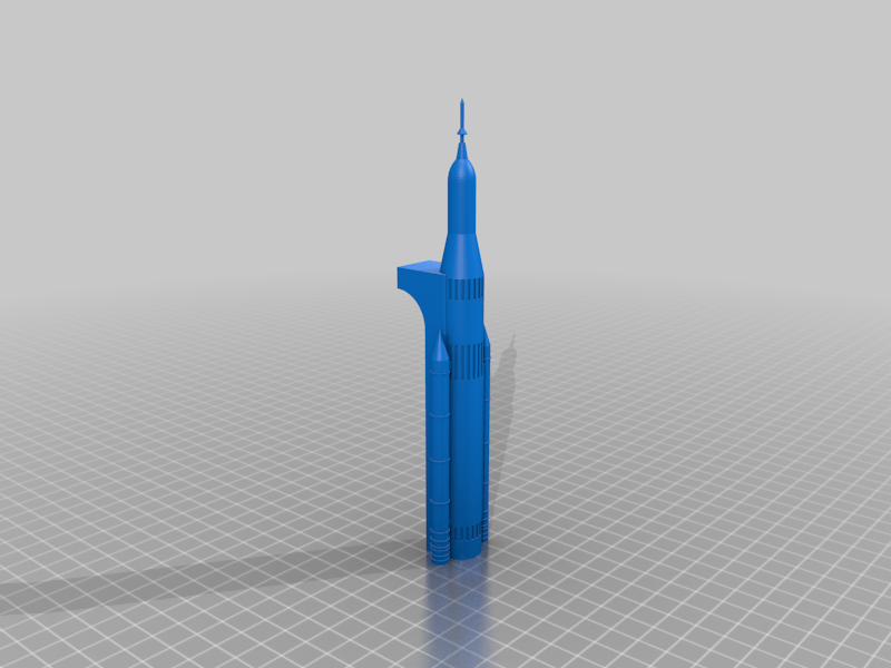 Miniatura 3 do modelo 3D Fancy SLS rocket GPU stand