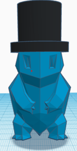 Top Hat Low Poly Squirtle