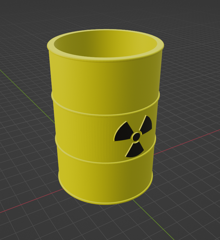 Nuclear waste drum