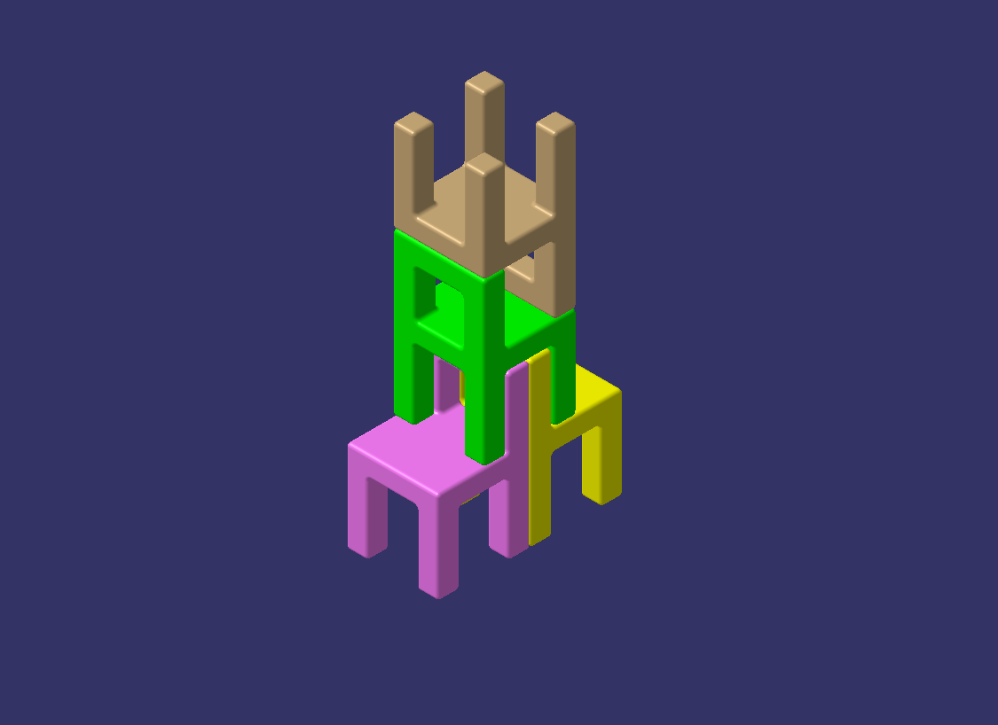 Stacking Mini Chairs - Desk Toy