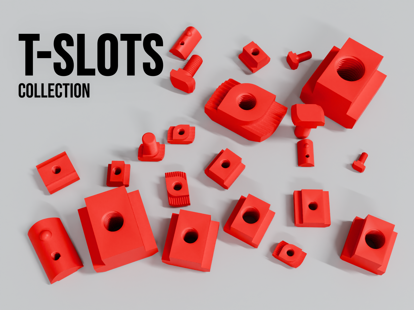 T-Slots Collection 3D model thumbnail