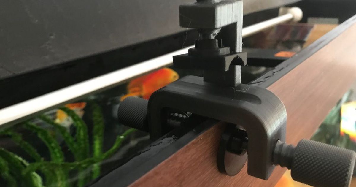 Aquarium water change hose holder clamp by Egghebrecht Download free STL model