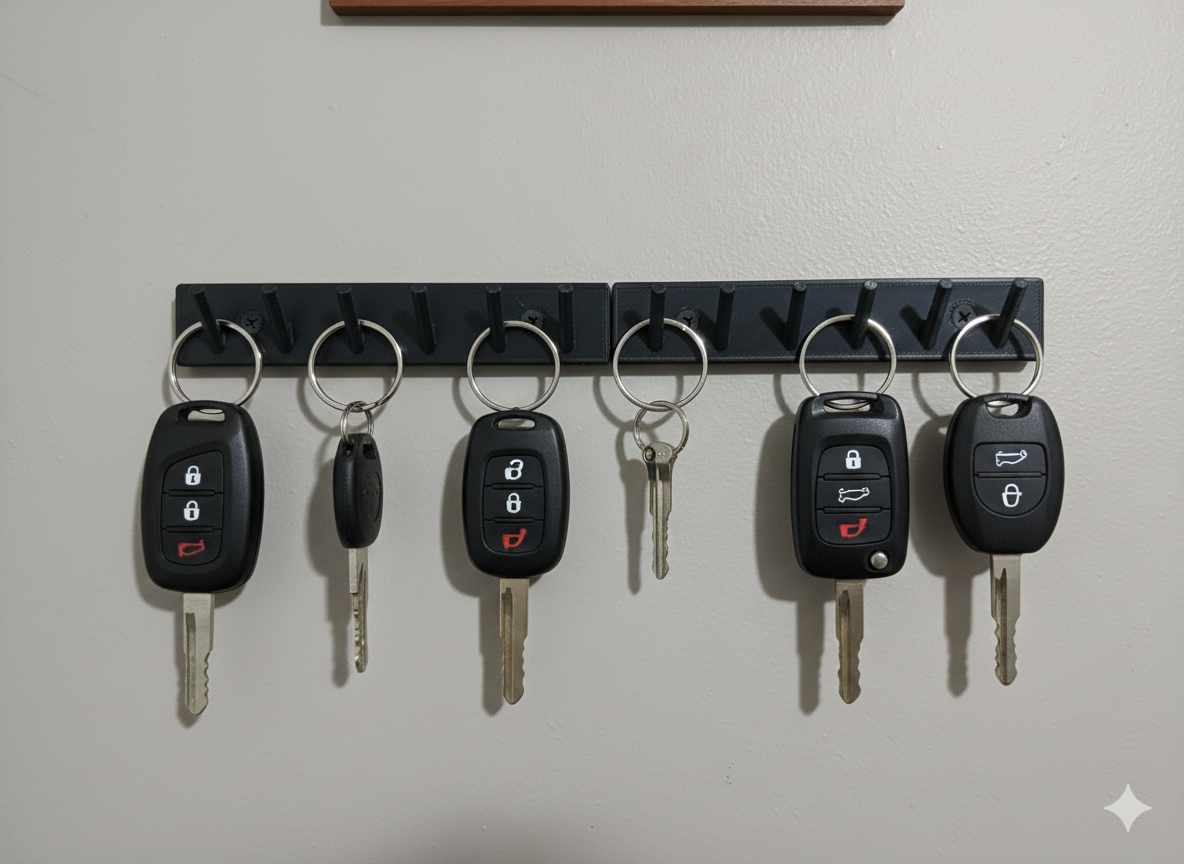 Minimalistic Key Hanger Rail