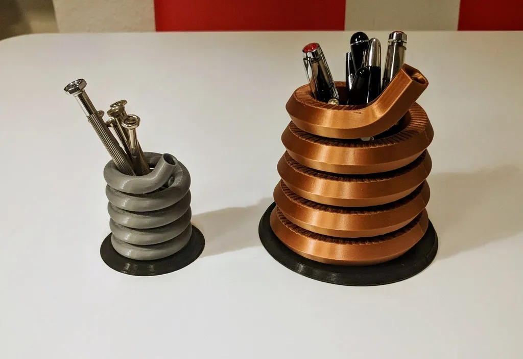 Pen or Tool Stand / Spring Design by blecheimer | Download free STL ...