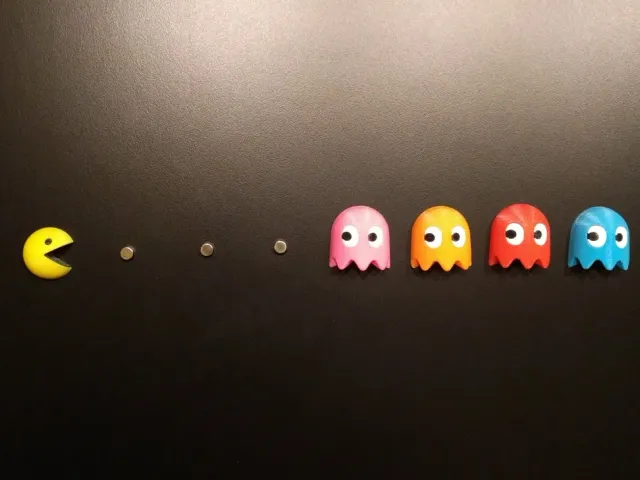 Tiny 3D Pacman Fridge Magnets