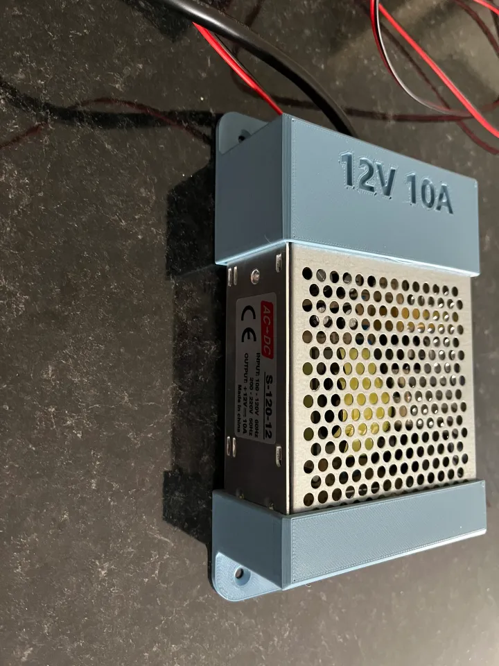 Support pour alimentation 12V 10A by Frederic, Download free STL model