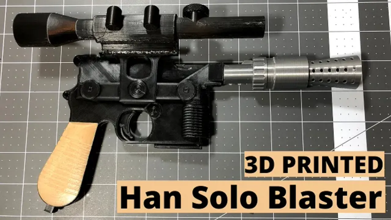 Han Solo Style Blaster by Print Stuff | Download STL model | Printables.com