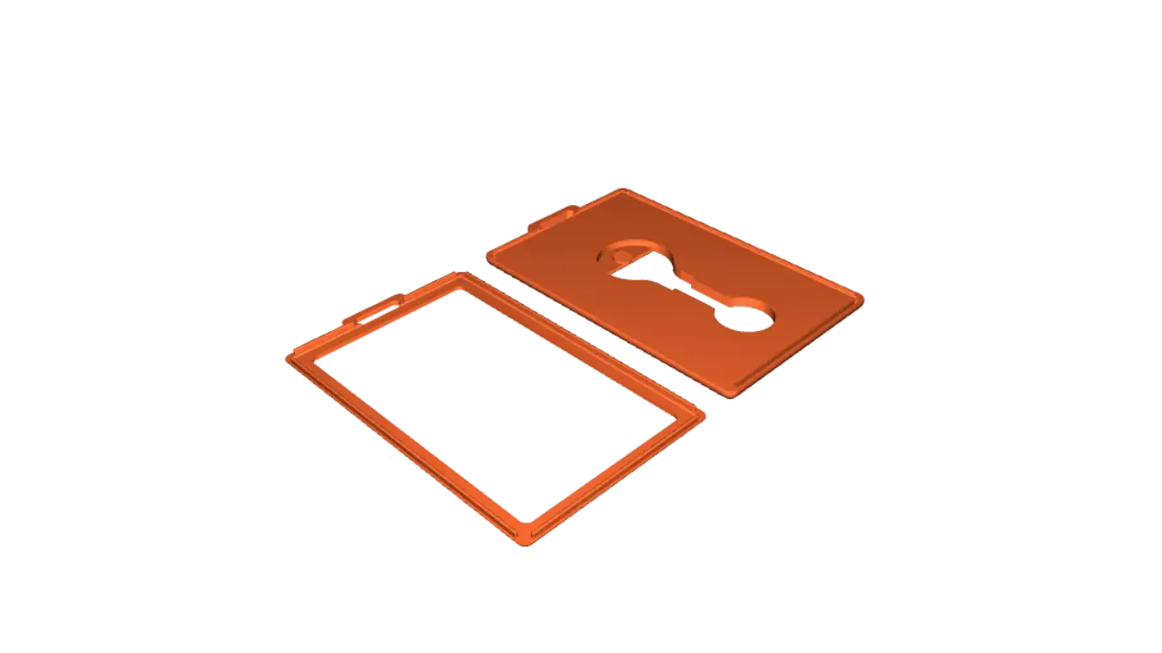 ID Badge & Desk Key Holder by az, Download free STL model