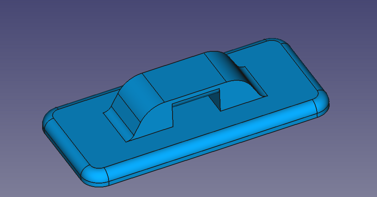 Elongated cable tie pad by HD_Creator | Download free STL model ...