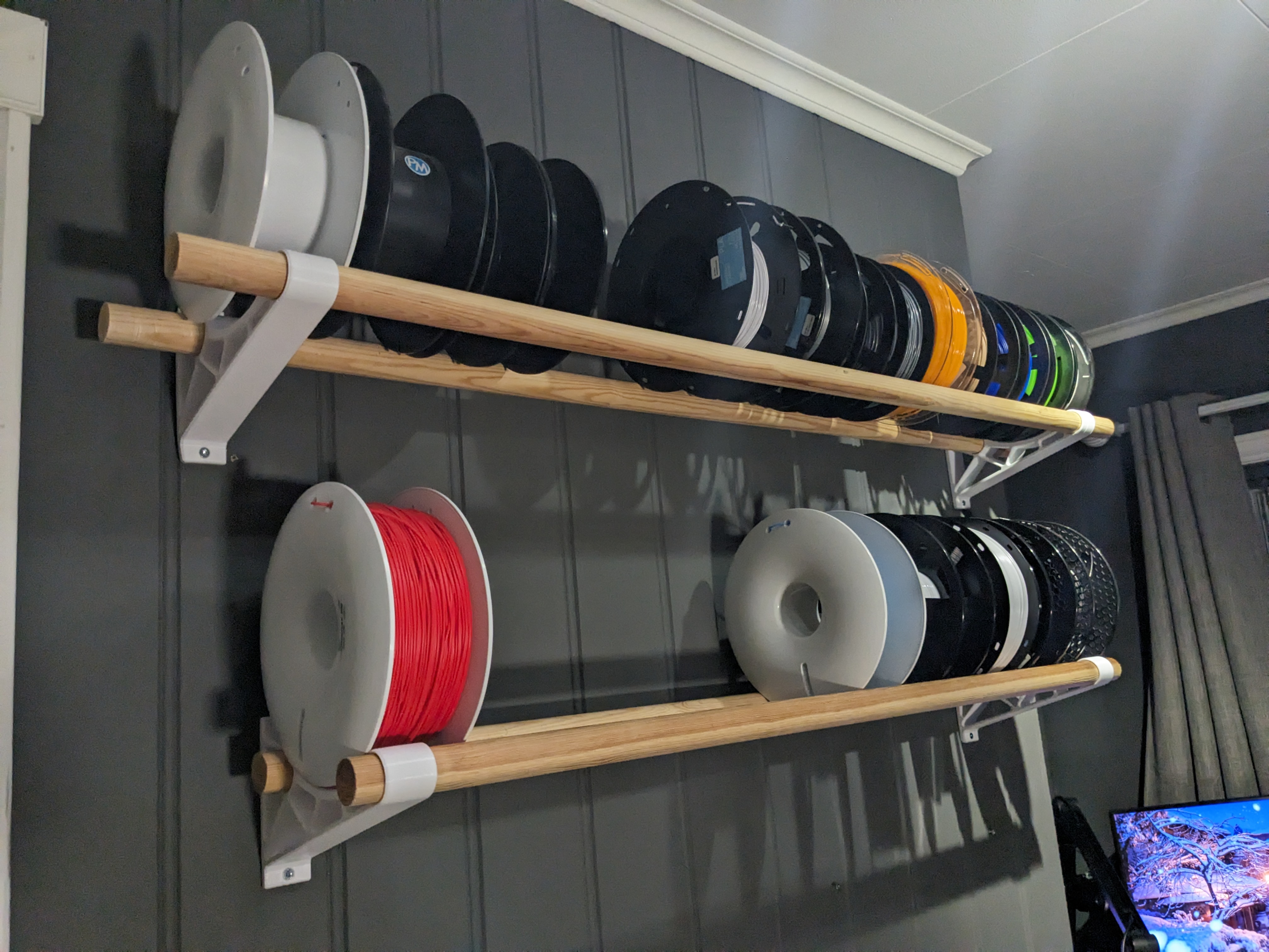 Miniatura 2 do modelo 3D [V2!] Spool Wall Rack