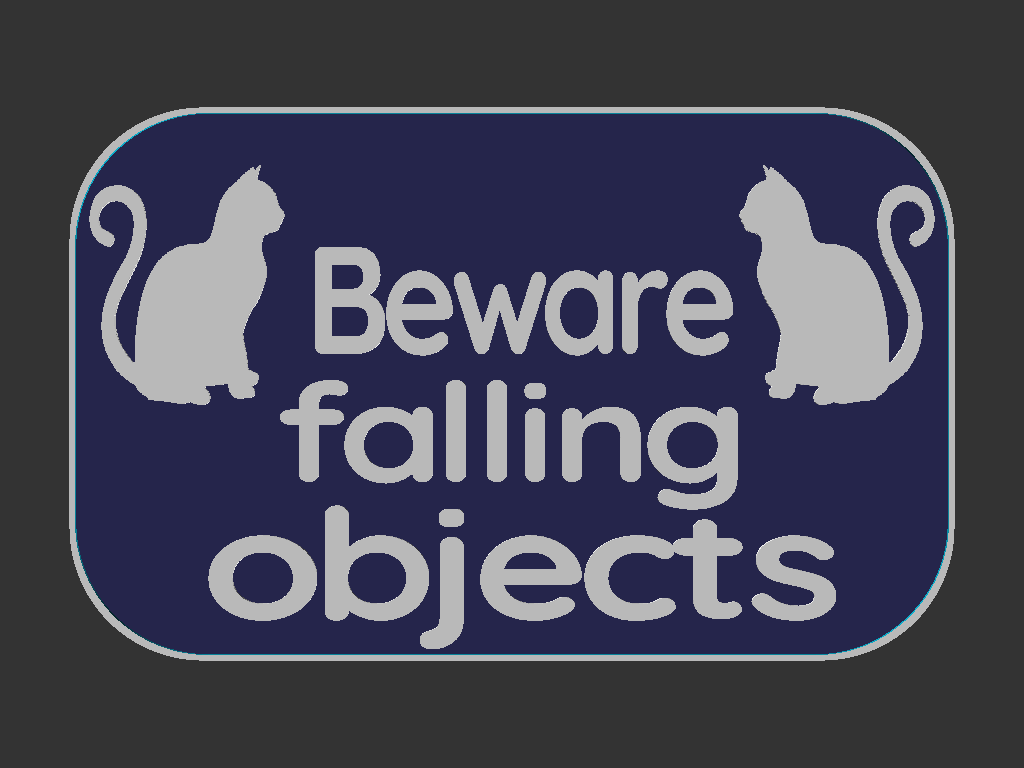 Falling Objects sign — miniatura 3