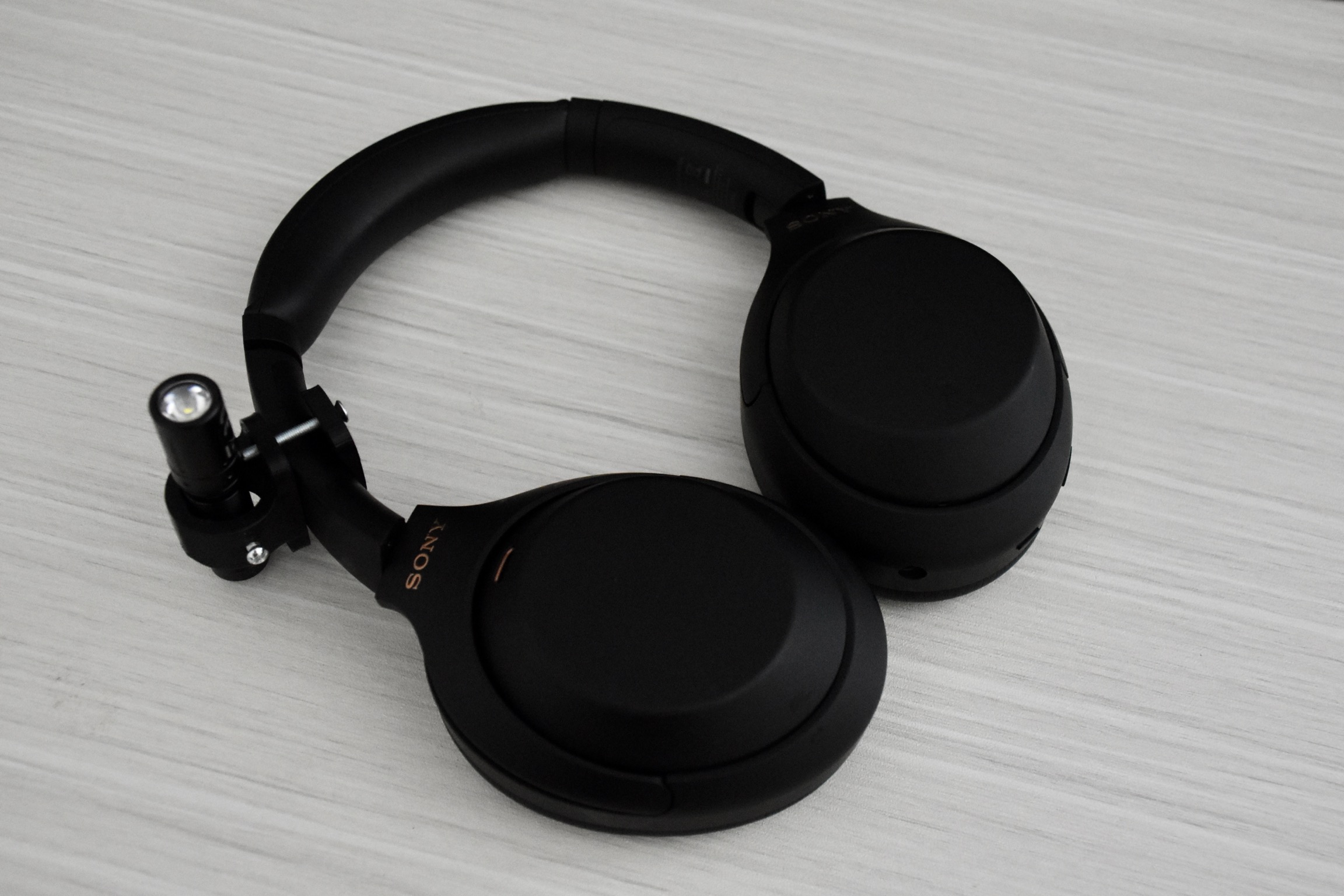 Flashlight Holder for Headphones