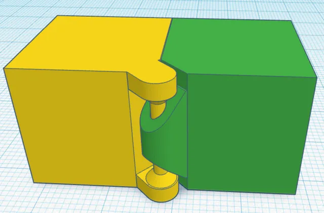 Study 7: print in place vertical hinge