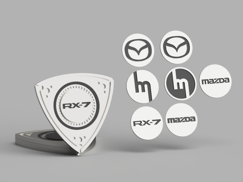 Rotary coaster set Mazda RX-7