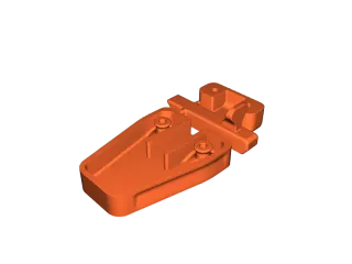 Spring latch sliding door bolt lock: rubber band, metal spring, 3D ...