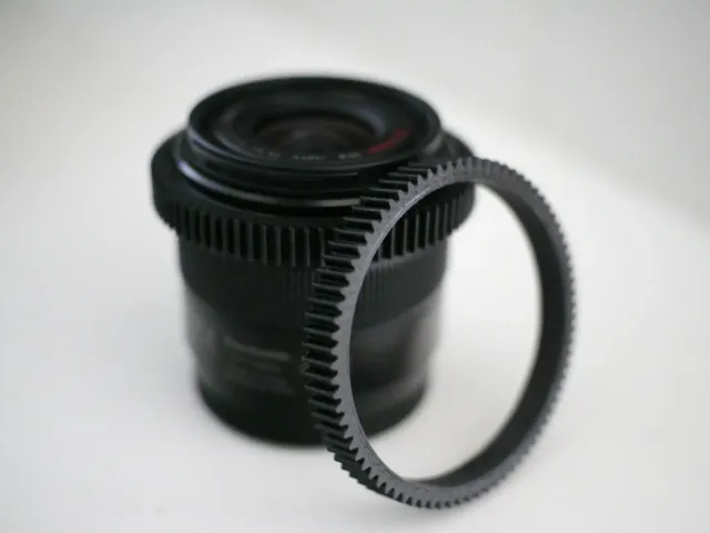 Seamless geared follow focus ring for 7artisans 25mm f/1.8 MFT lens
