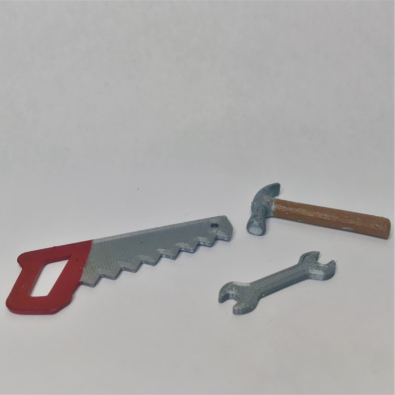 Saw, Hammer and Wrench - Dollhouse instruments