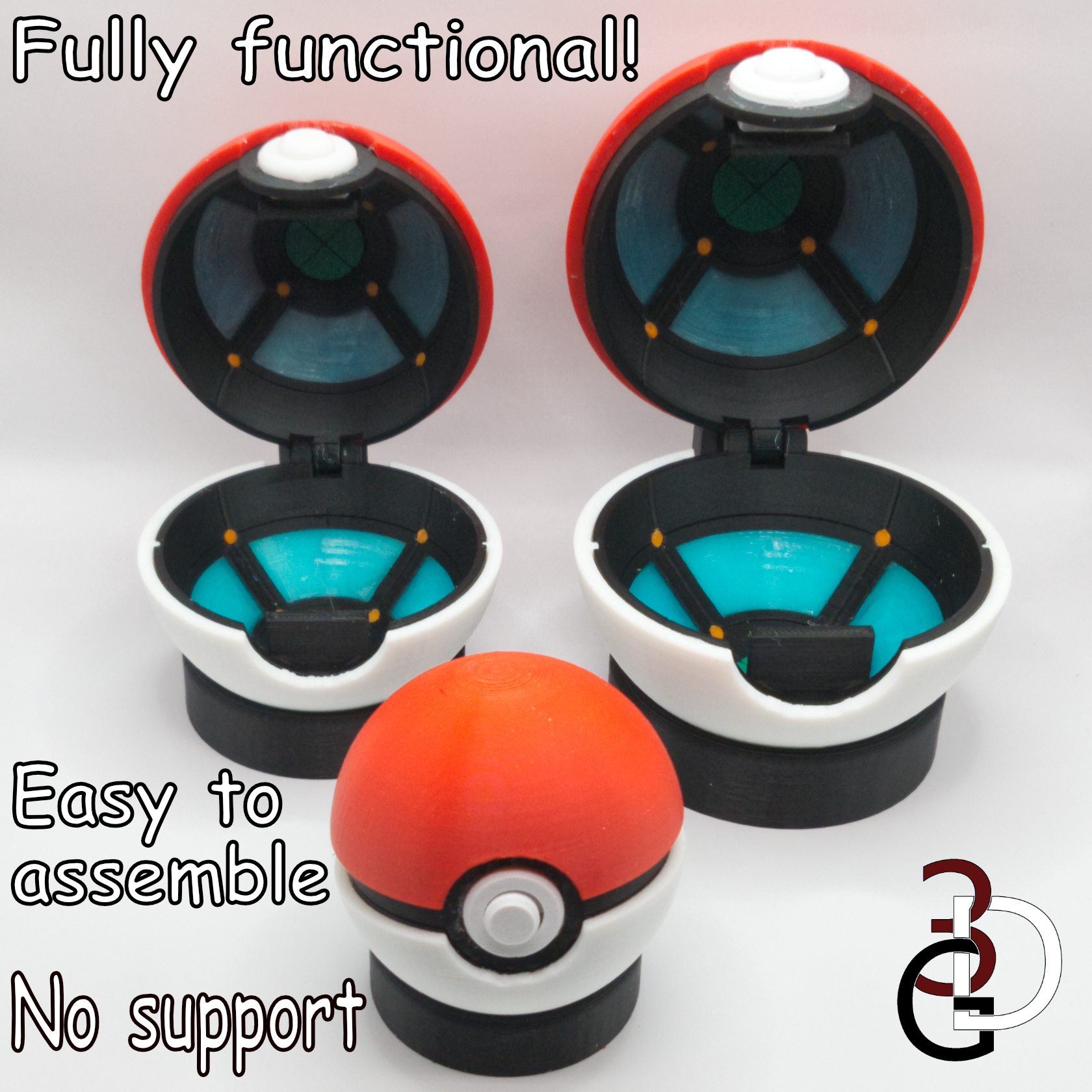 Functional Pokeball Fully Detailed