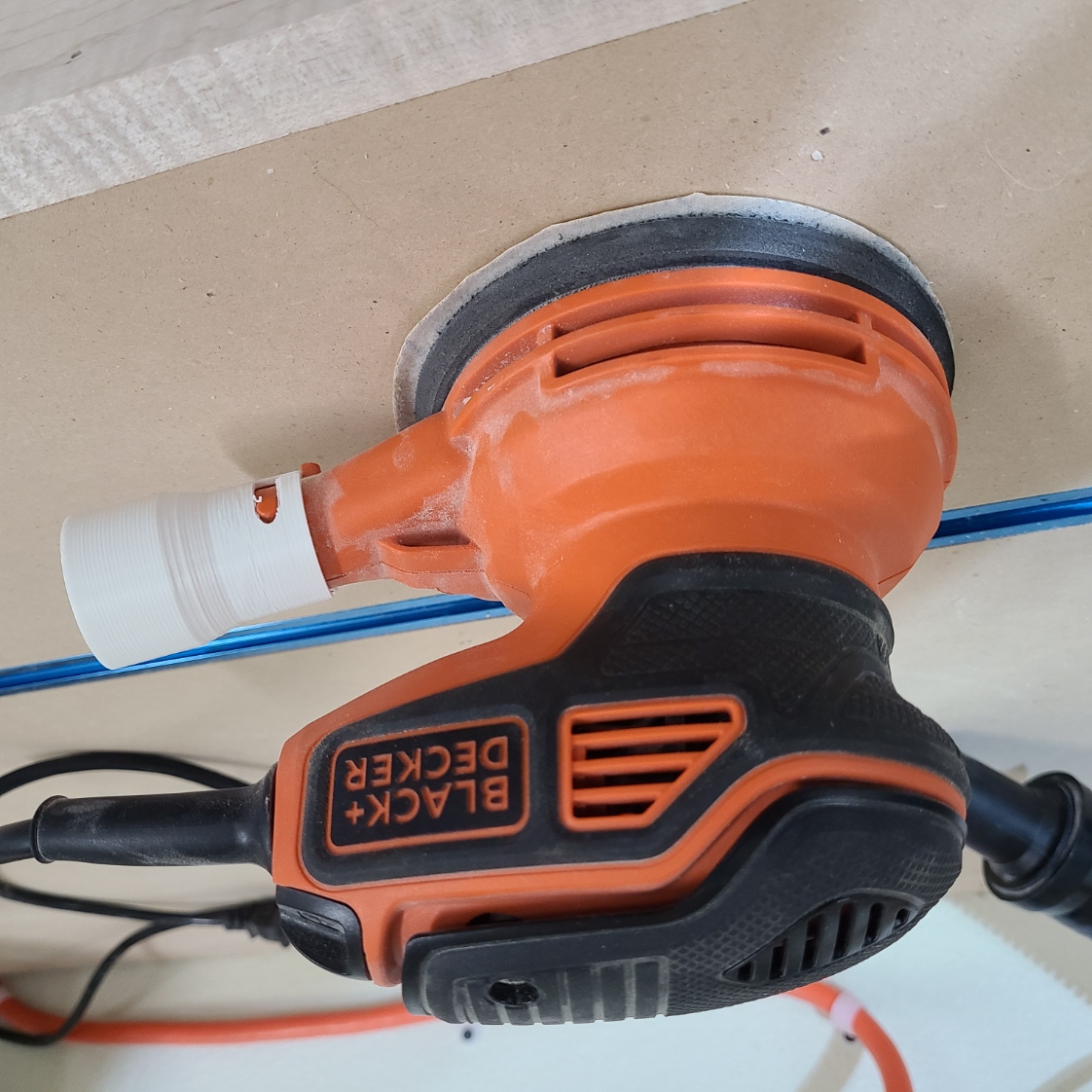 Black and Decker Random Orbit Sander to Ridgid Hose Adapter by