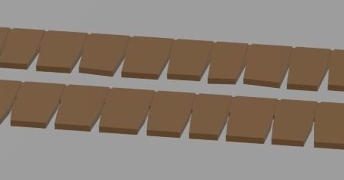 Strip of roof shingles, even and uneven, for building model houses. by