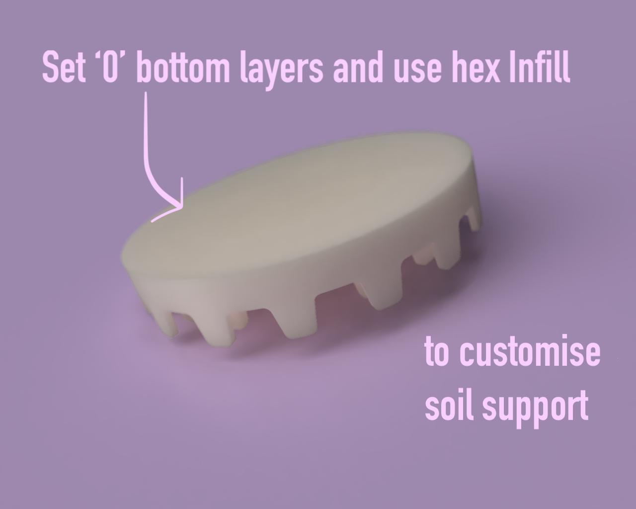 Soil Drainage Puck to put in Vase Mode Plant Pots