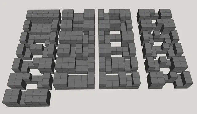 Standard six piece burr puzzle