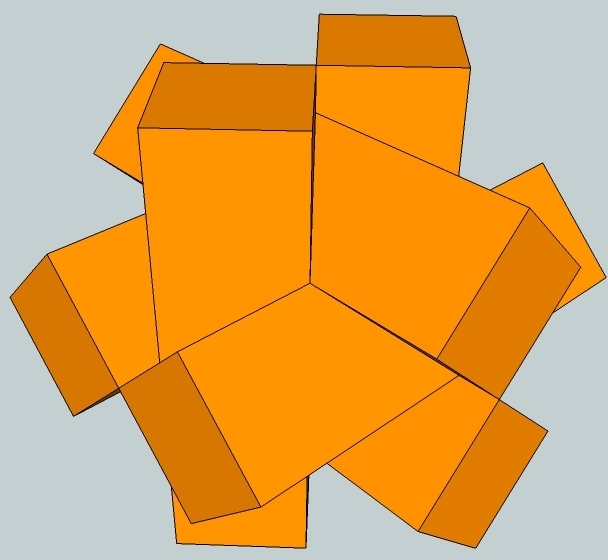 Six Piece Diagonal Burr