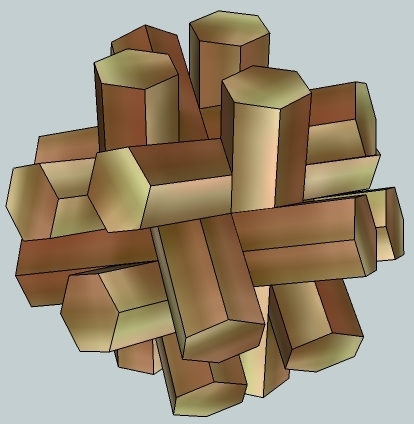 Hexsticks puzzle (by Stuart Coffin)