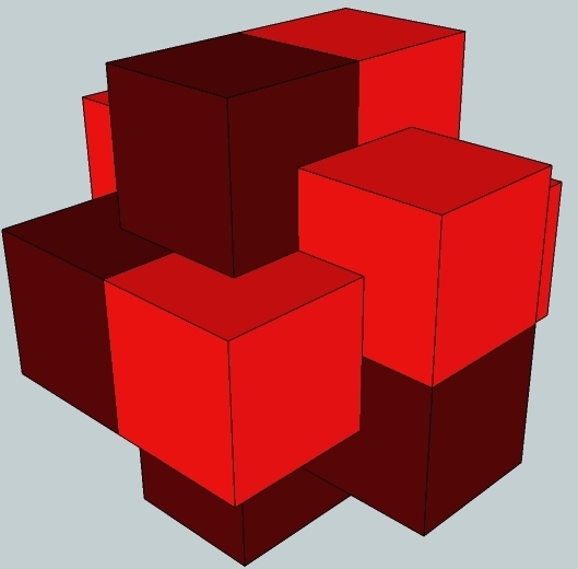 Interrupted Slide Burr Puzzle (level 3-2-2)
