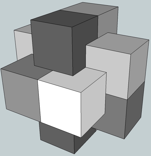 6 Piece Burr Puzzle (level 4-7) "Israeli Burr"