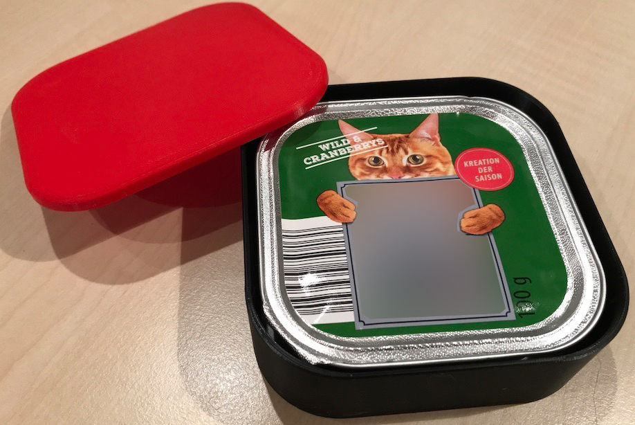small cat food bowl - keep fresh box