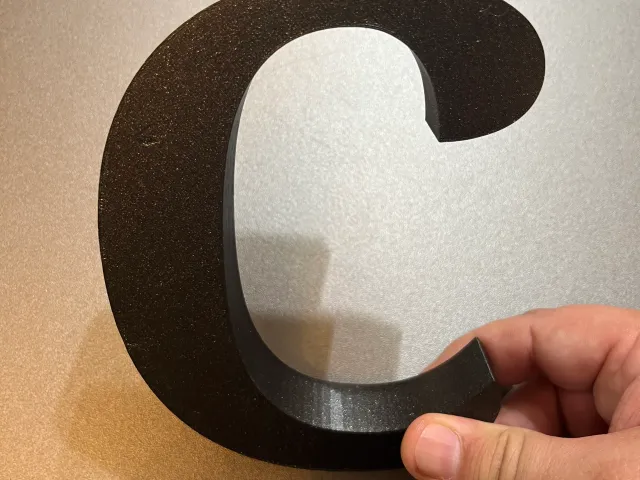 Slatwall Letters - C