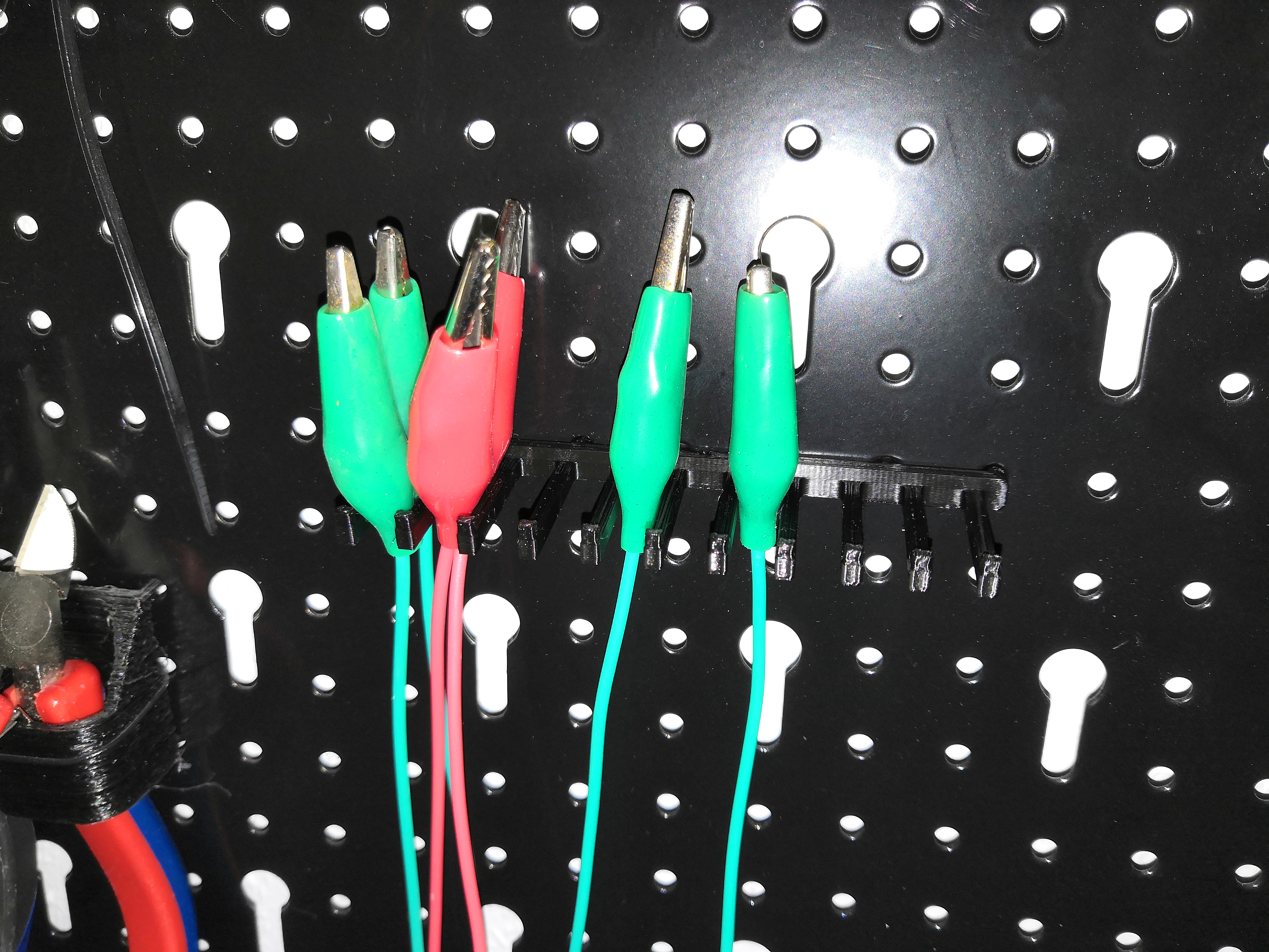 Alligator Clip Holder for Pegboard
