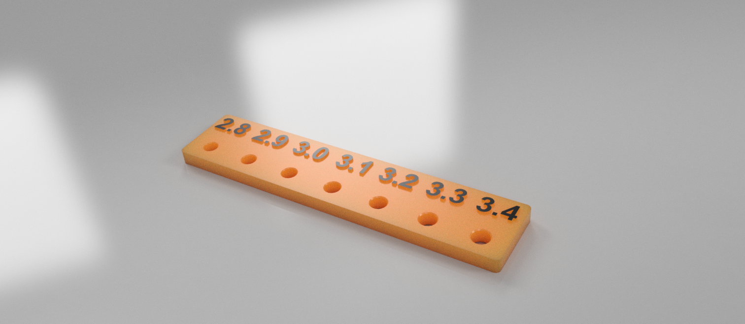 3 mm hole clearance test