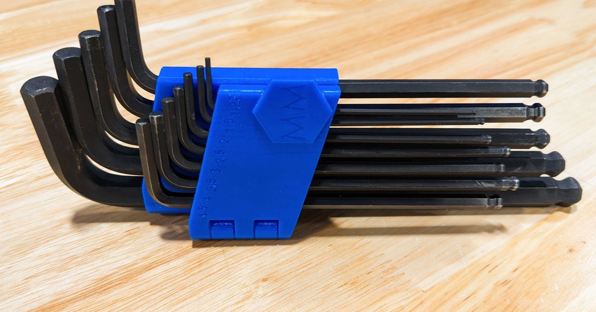 Metric Allen Wrench Holder by Eclsnowman Download free STL model