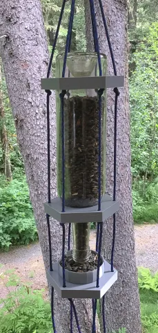 Wine Bottle Bird Feeder