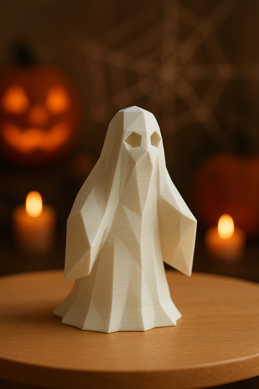 Halloween low-poly Wraith Ghost