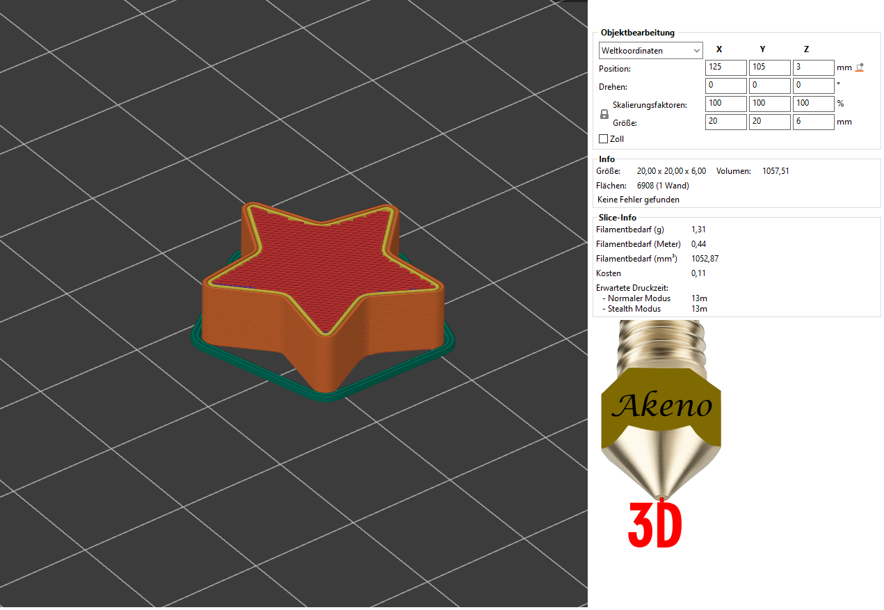 LCD knob in the shape of a star, for Prusa i3 MK3